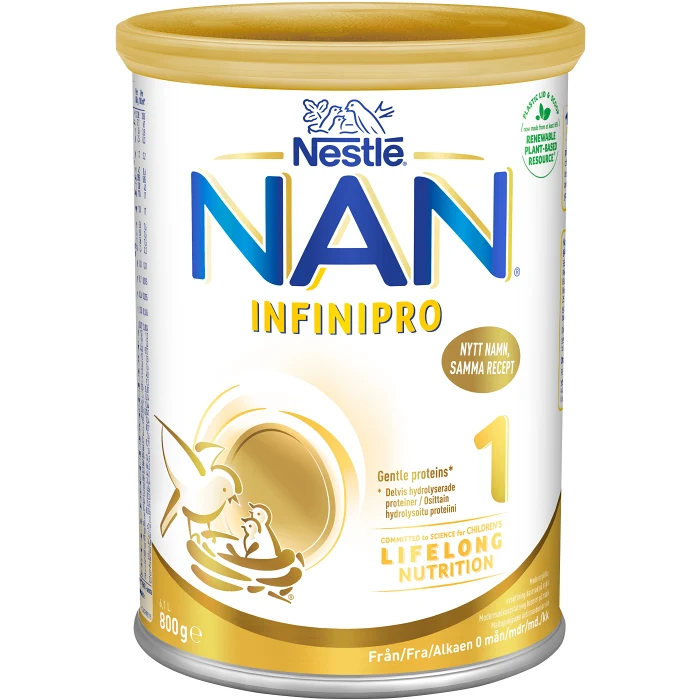 Modersmjölksersättning NAN Supreme 1 Från 0m 800g Nestle