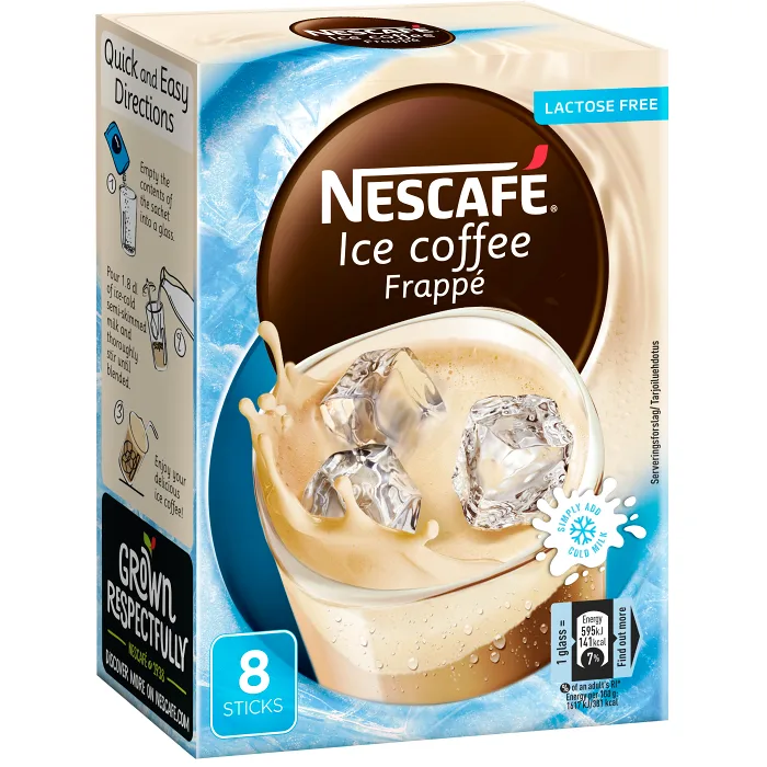 Snabbkaffe Ice Coffe Laktosfri 8-p Nescafe