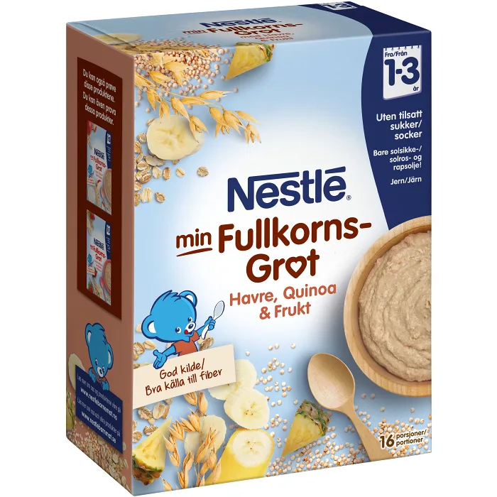 Fullkornsgröt Havre/Quinoa/Frukt 480g Nestle
