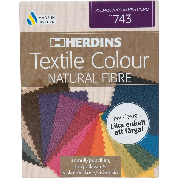 Textilfärg Natural fibre Plommon Herdins