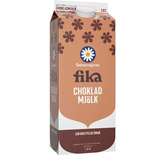 Chokladmjölk fika 1,5% 1,5l Skånemejerier