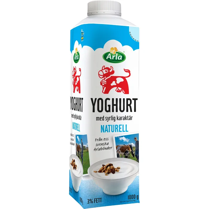 Yoghurt Naturell 3% 1000g Arla Ko®