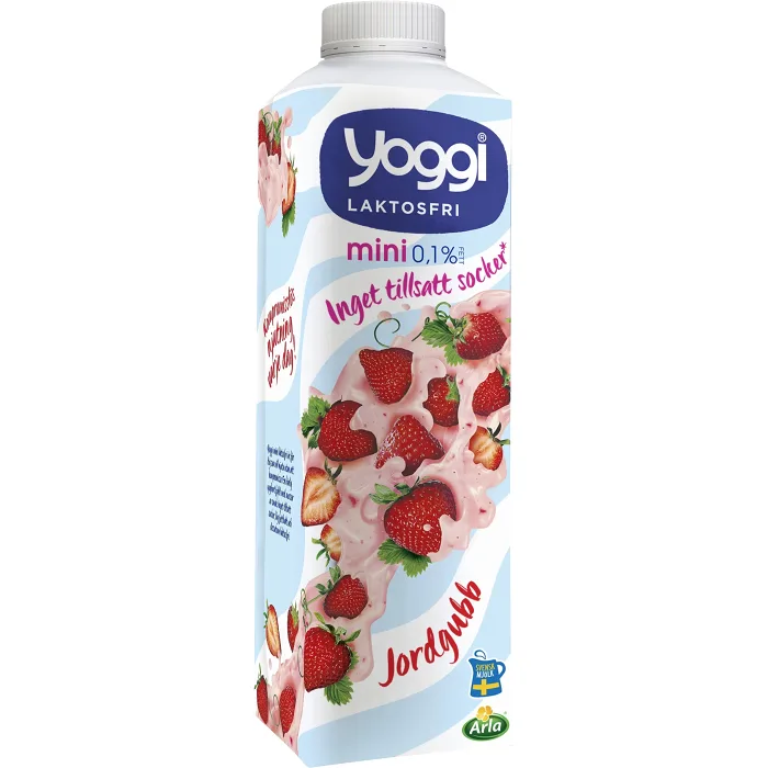 Yoghurt Mini Jordgubb 0,1% Laktosfri 1000g Yoggi®