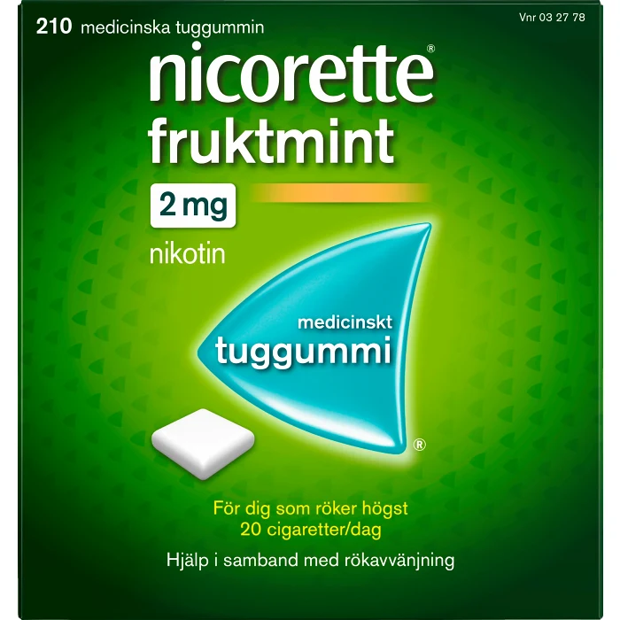 Nicorette Fruktmint Medicinskt tuggummi 2mg 210-p
