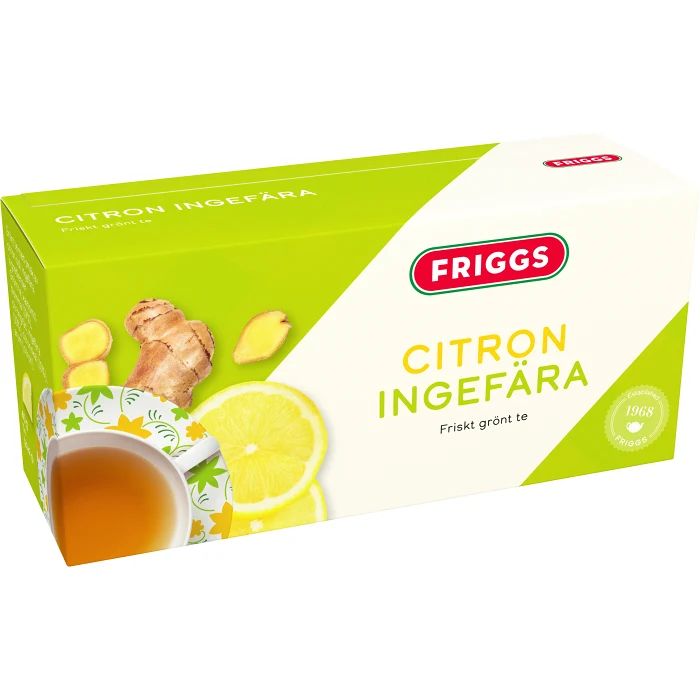 Grönt te Citron & ingefära 20-p Friggs