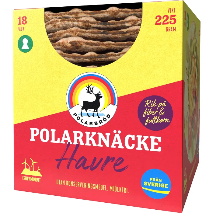 Polarknäcke Havre 225g Polarbröd