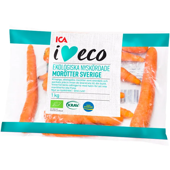 Morötter Ekologiska 1kg KRAV I love eco