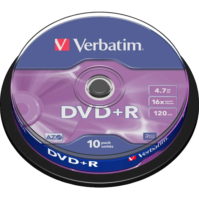 DVD+R 4.7GB 16x 10-p Spindle Verbatim