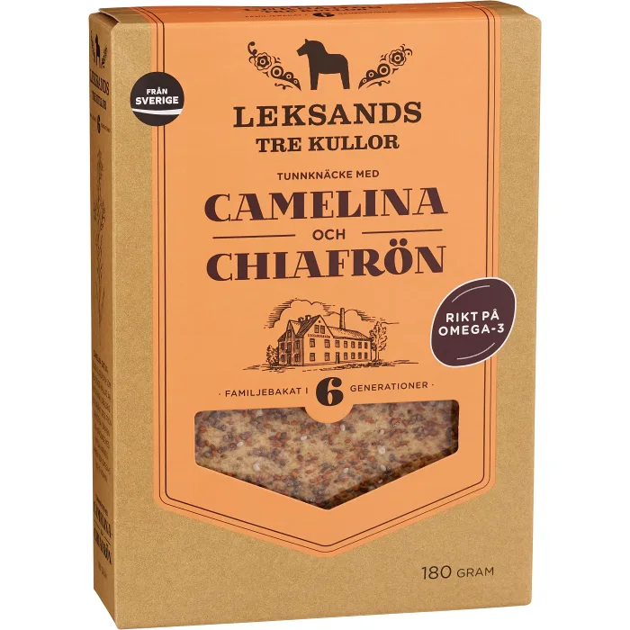 Tunnknäcke Camelina och Chiafrön 180g Leksands Tre Kullor