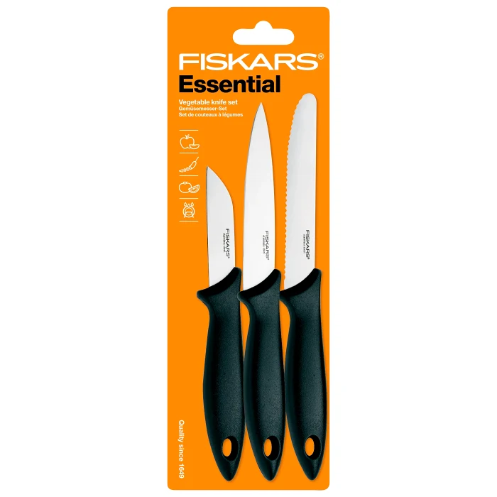 Grönsakskniv Essential 3-p Fiskars