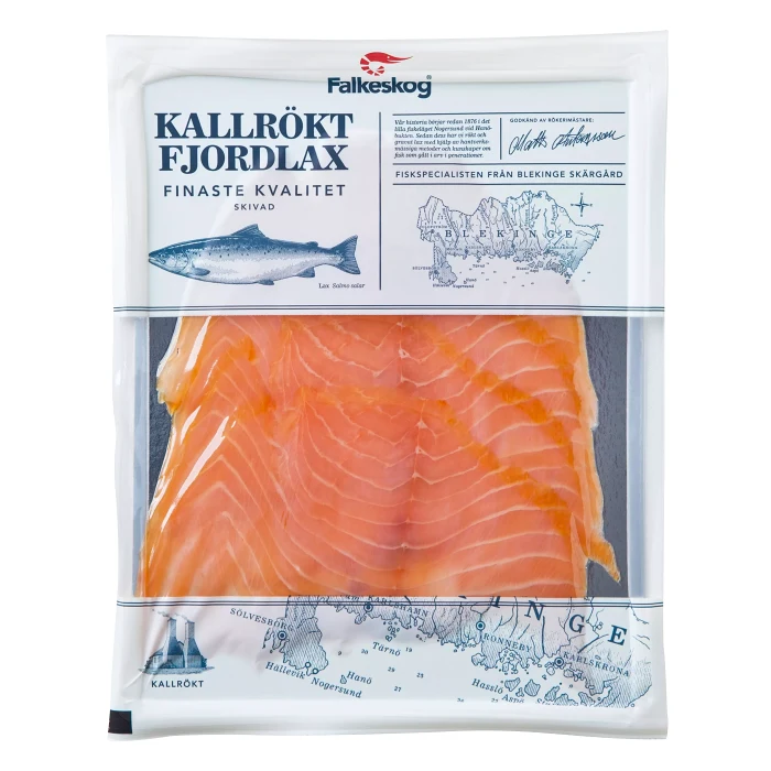 Fjordlax Kallrökt skivad 100g Falkeskog