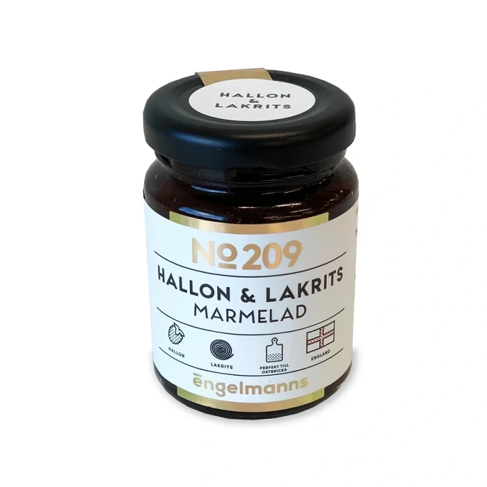 Marmelad Hallon & Lakrits 115g Engelmanns