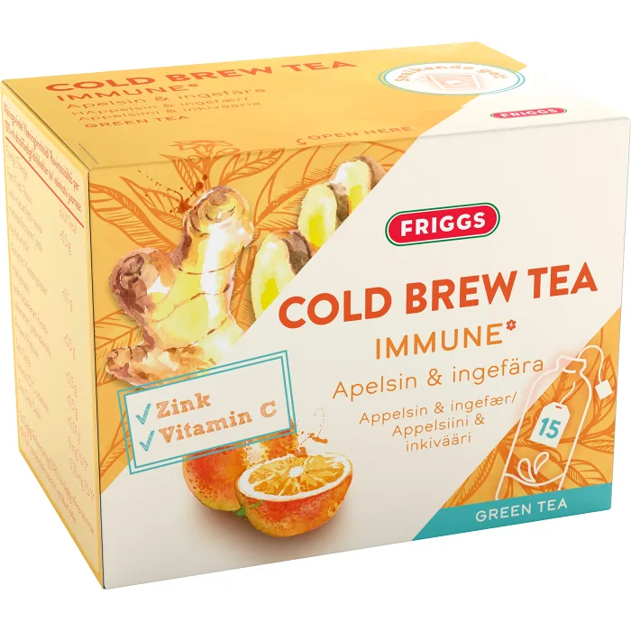 Tea Cold Brew Immune Apelsin Ingefära 15-p Friggs