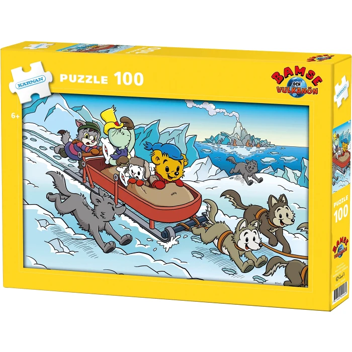 Pussel Bamse Vulkanön 100 bitar Kärnan