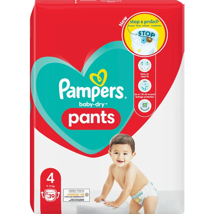 Byxblöjor Baby Dry Pants 4 9-15kg 39-p Pampers