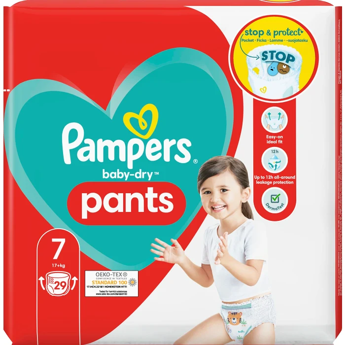 Byxblöjor Baby Dry Pants 7 17+kg 29-p Pampers