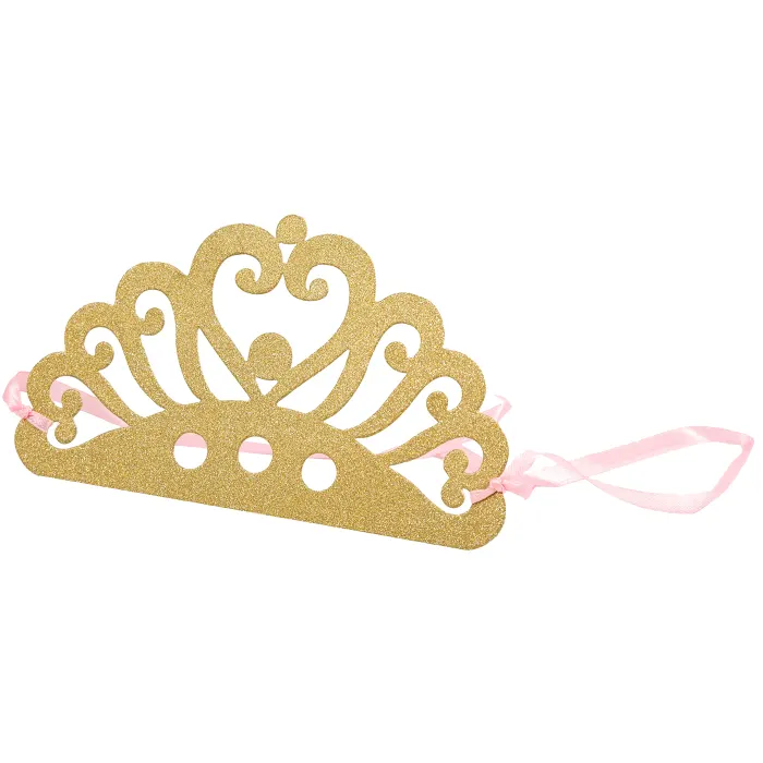 Tiara guld glitter 6-p Happy Party