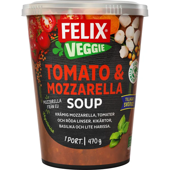 Soppa Tomato & Mozzarella 470g Felix