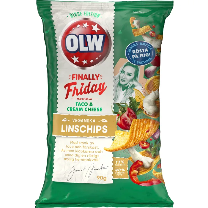 Linschips Taco & Cream Cheese 90g OLW