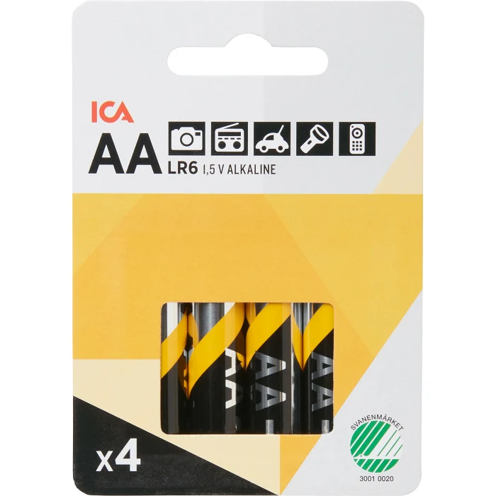 Batteri AA LR6 4-pack ICA