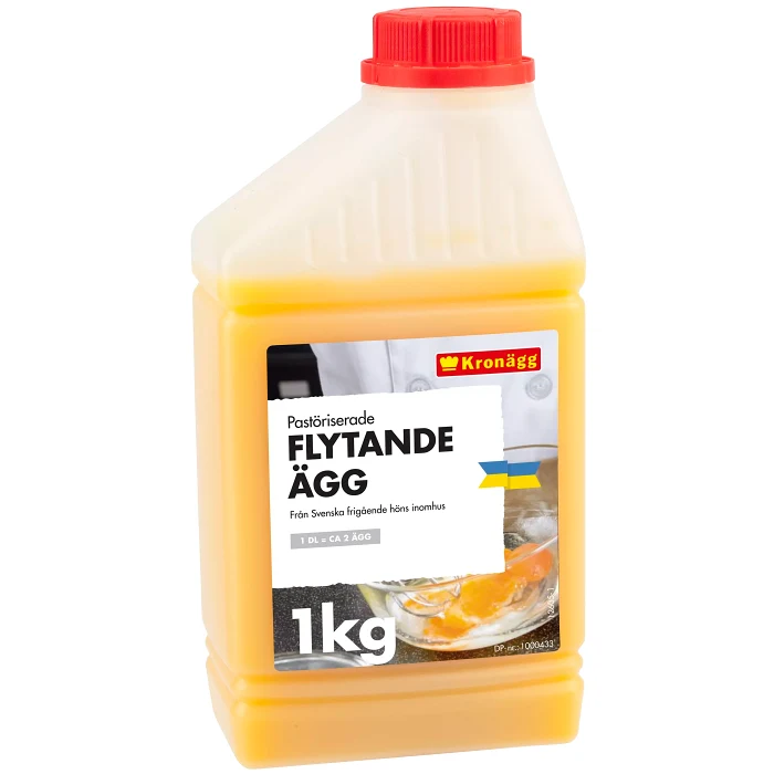 Ägg Pastöriserade flytande 1kg Kronägg