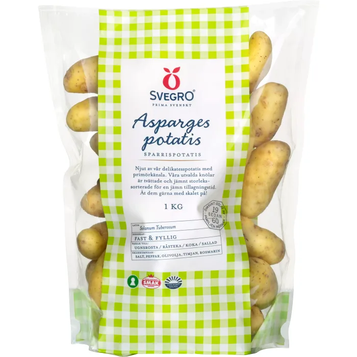 Potatis Asparges 1 kg Klass 1 Svegro