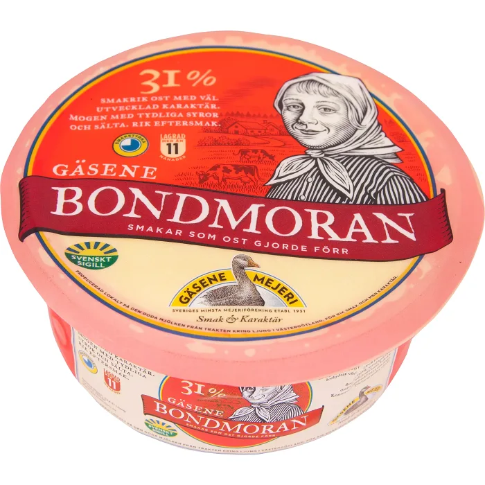 Ost Bondmoran 31% 1kg Gäsene Mejeri