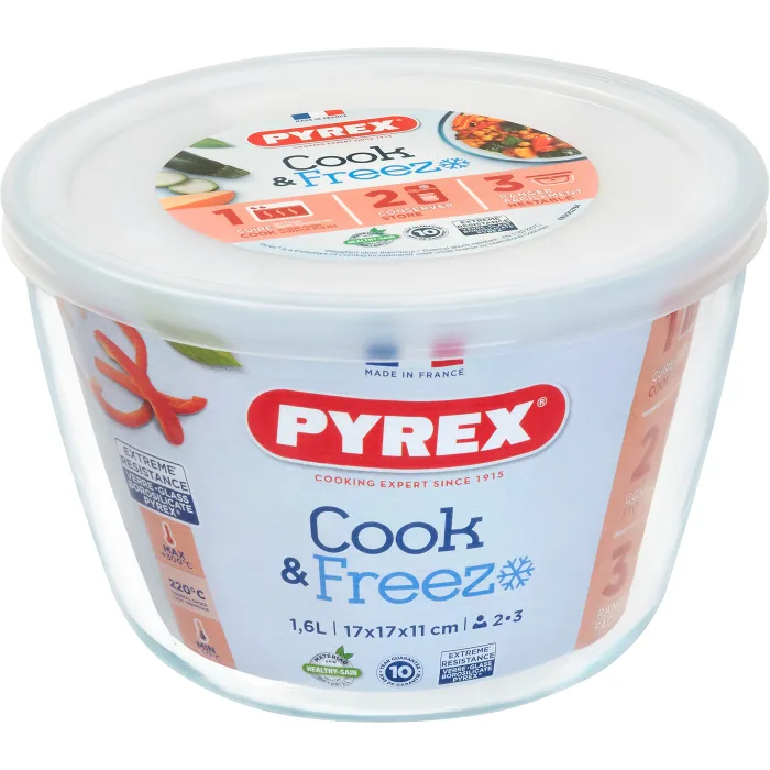 Ugn & Förvaringsform rund Cook & Freeze 1,6l Pyrex