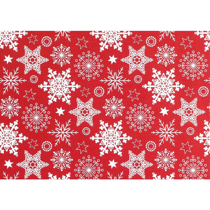 Julpapper Snöflinga 0,7x3m ICA