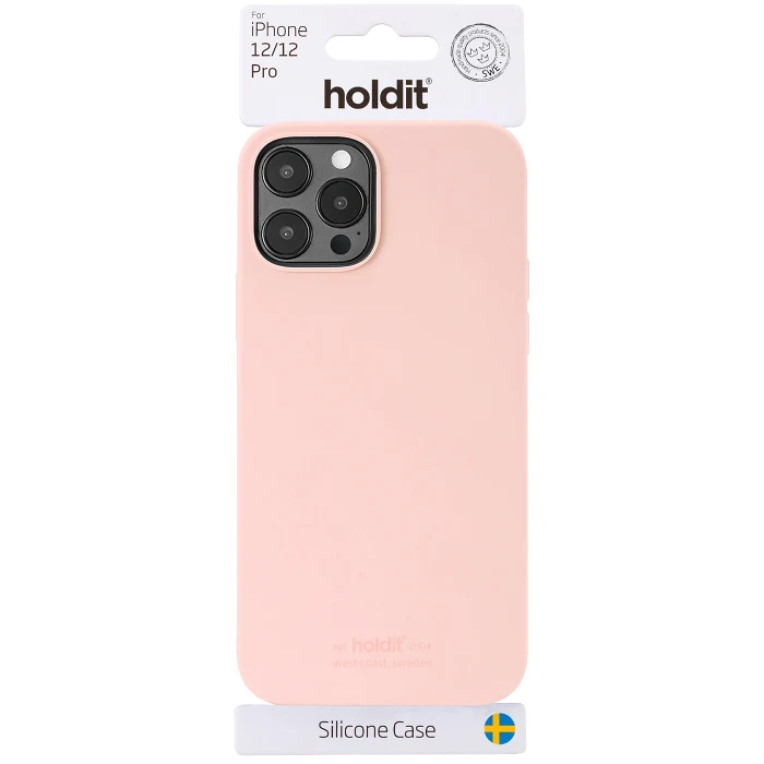 Mobilskal Si iPhone 12/12 Pro Rosa Holdit