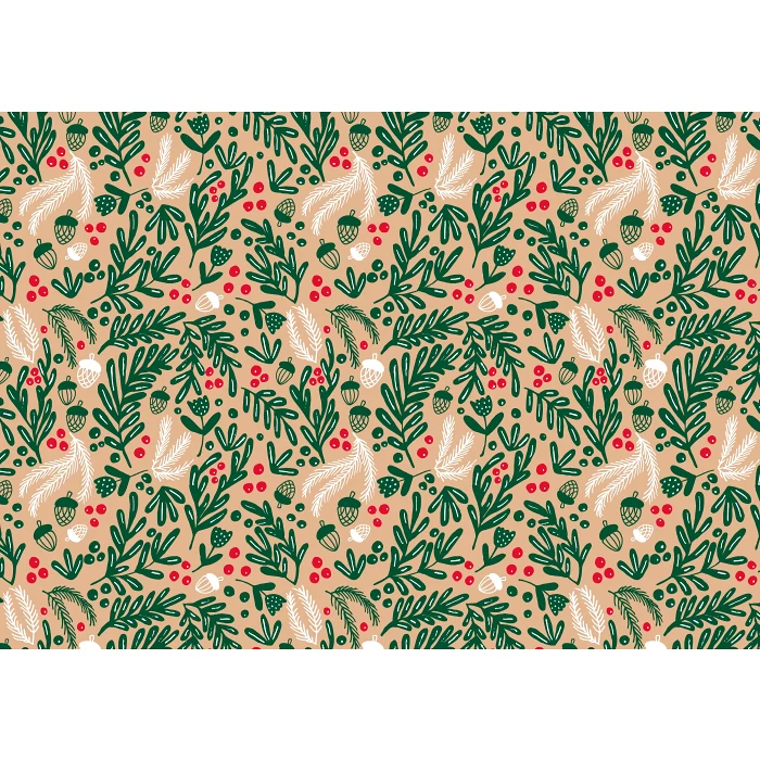 Julpapper Berry 0,7x3m