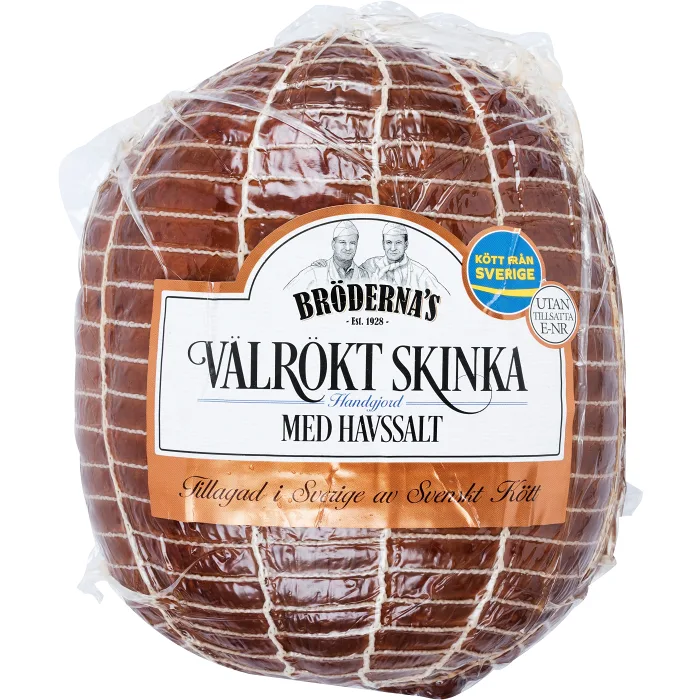 Dubbelrrökt skinka ca 10g