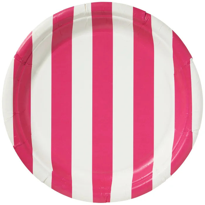 Tallrik rosa rand 25cm 12-p ICA
