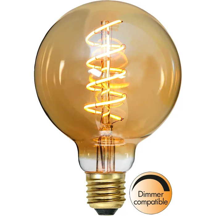 LED Dekorationsbelysning G95 E27 Dimbar Amber Star Trading
