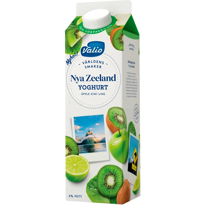 Yoghurt Världens smaker Nya Zeeland Äpple Kiwi Lime 1000g Valio