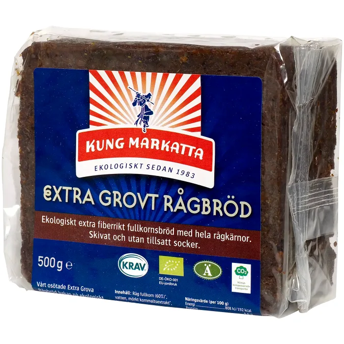 Extra Grovt Rågbröd 500g KRAV Kung markatta