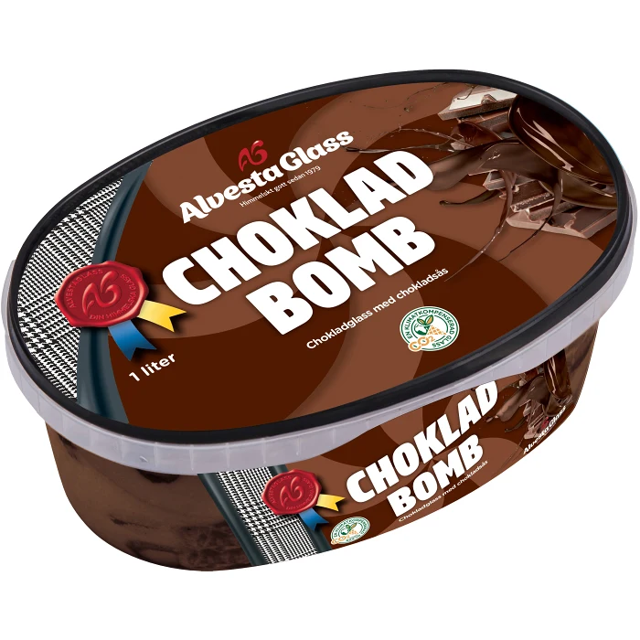 Glass Chokladbomb 1l Alvestaglass