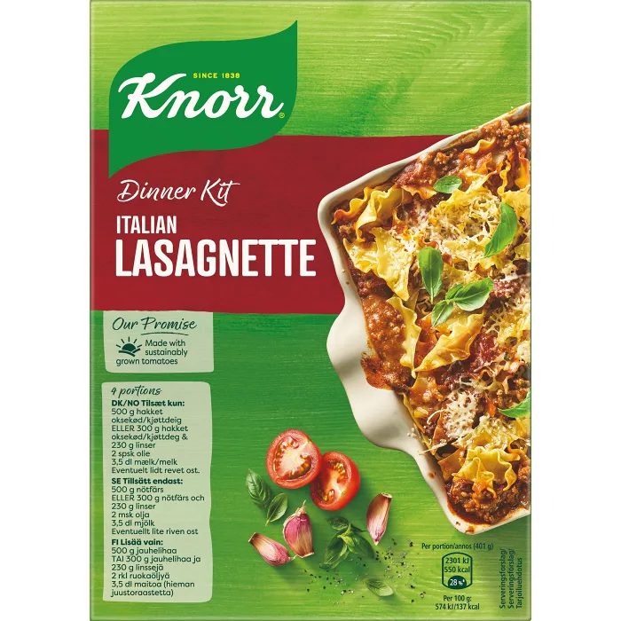 Middagskit Lasagnette 270g Knorr