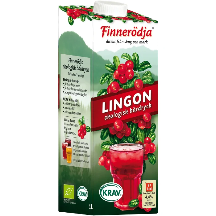 Lingondryck 1l KRAV Finnerödja