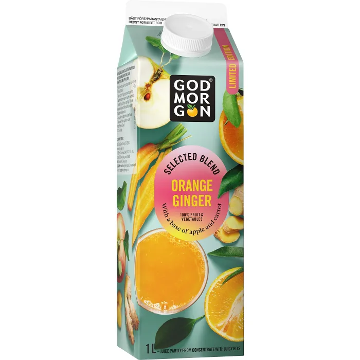 Juice Selected Blend Orange Ginger 1l God Morgon®