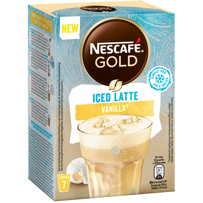 Gold Iced Latte Vanilla 7p Nescafe