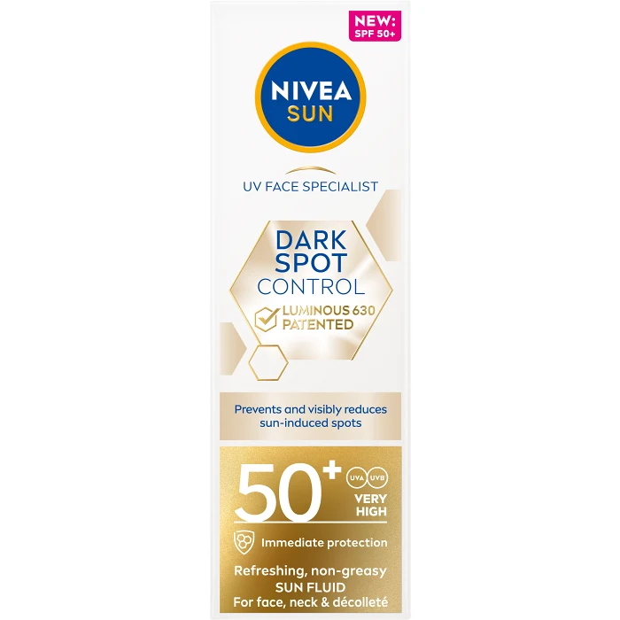 Solkräm UV Face Luminous 630 DarkSpot SPF 50+ 40ml Miljömärkt Nivea Sun