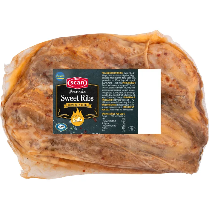 Sweet ribs ca 550g Scan