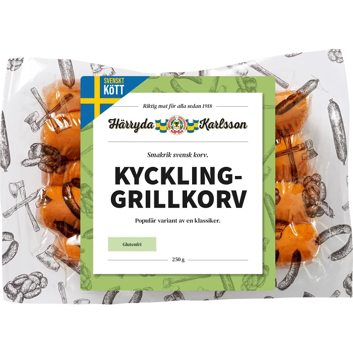 Grillkorv Kyckling 250g Härryda Karlsson