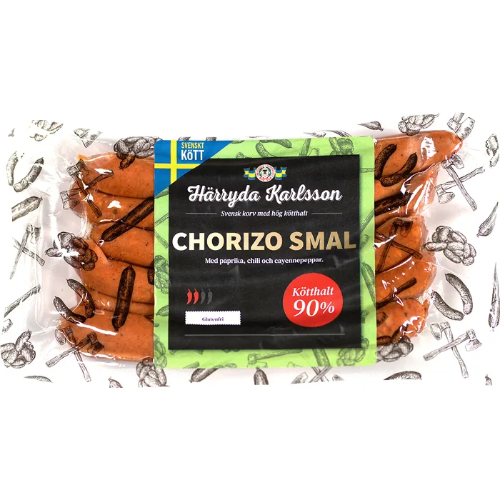 Chorizo smal 90% 270g Kötthalt Härryda Karlsson