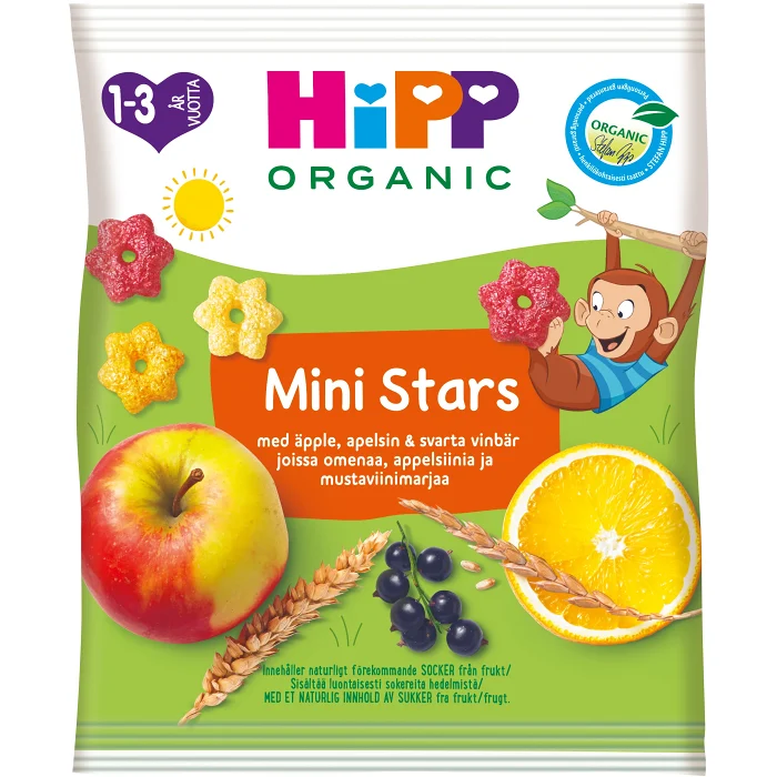 Mini Stars 1-3år 30g Hipp