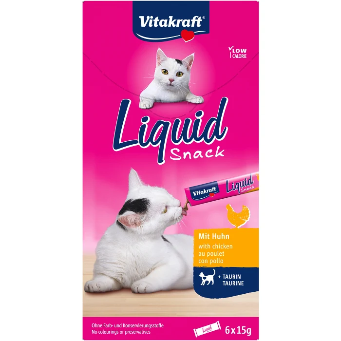 Kattgodis Liquid Snack Taurin 6-p 90g Vitakraft