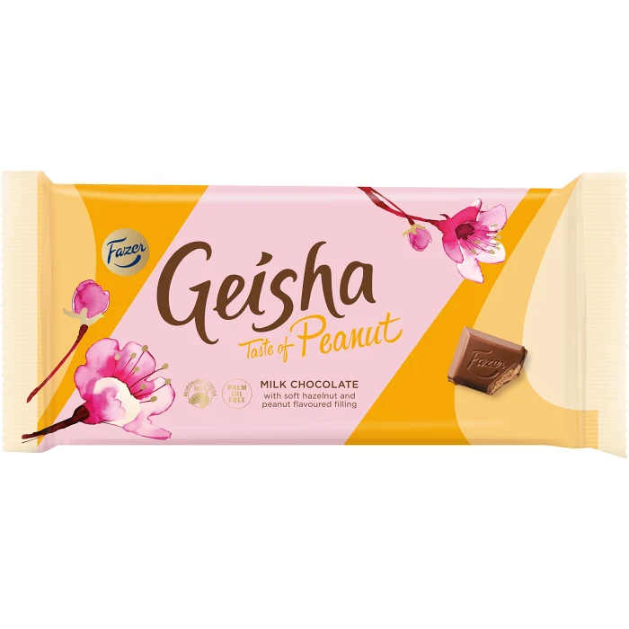 Chokladkaka Geisha Peanut 121g Fazer