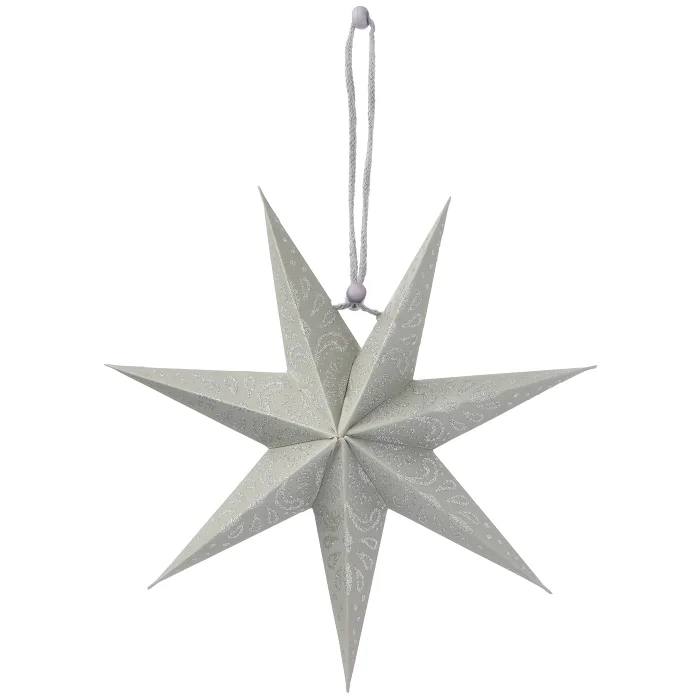 Stjärna Mini 20 cm grå / silver ICA