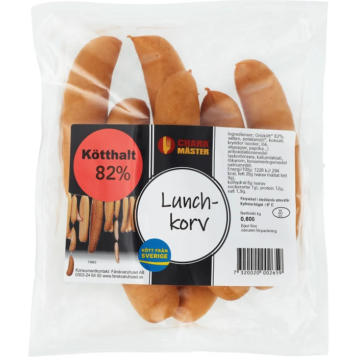 Lunchkorv 600g Charkmäster